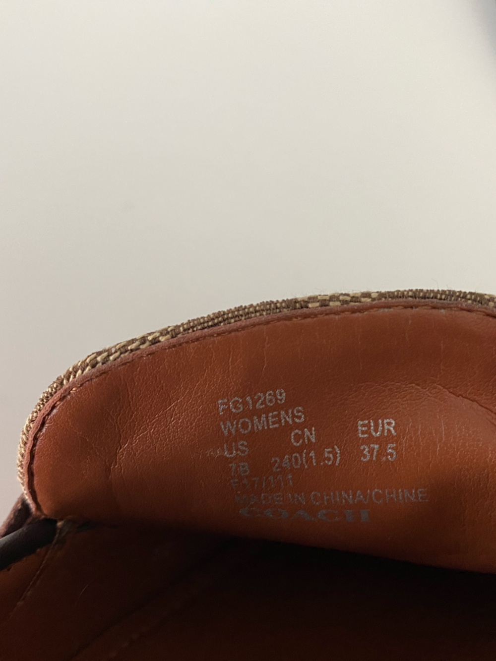 Coach Brown Signature Canvas Penny Loafers with Dark Brown Leather Trim - Picture 6 of 9